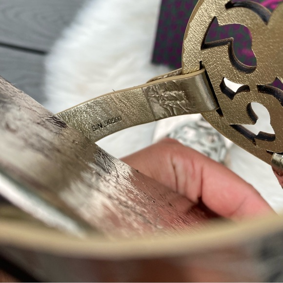 Tory Burch Metallic Miller Sandals - Picture 4 of 5
